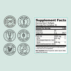 Live Conscious OmegaWell Omega 3 Fish Oil - 2000mg Capsules: Heart, Brain, & Joint Support - 800 mg EPA 600 mg DHA - Sustainably Sourced - Softgels - 30 Day Supply