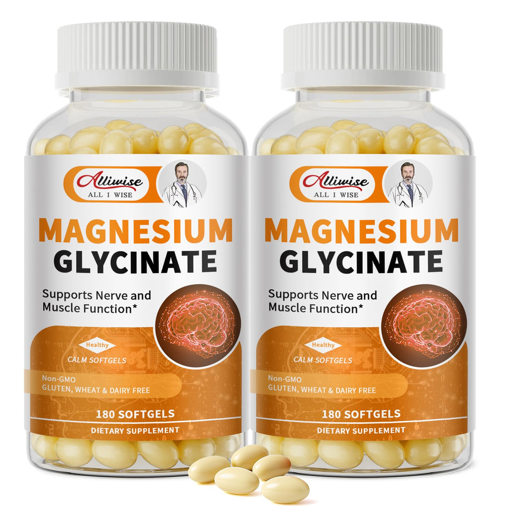 Magnesium Glycinate 400mg Softgels,Small Easy to Swallow Magnesium Capsules | Magnesium Glycinate Supplement with High Absorption, Small Easy-To-Swallow Softgels Support Sleep, Muscle and Daily Calm
