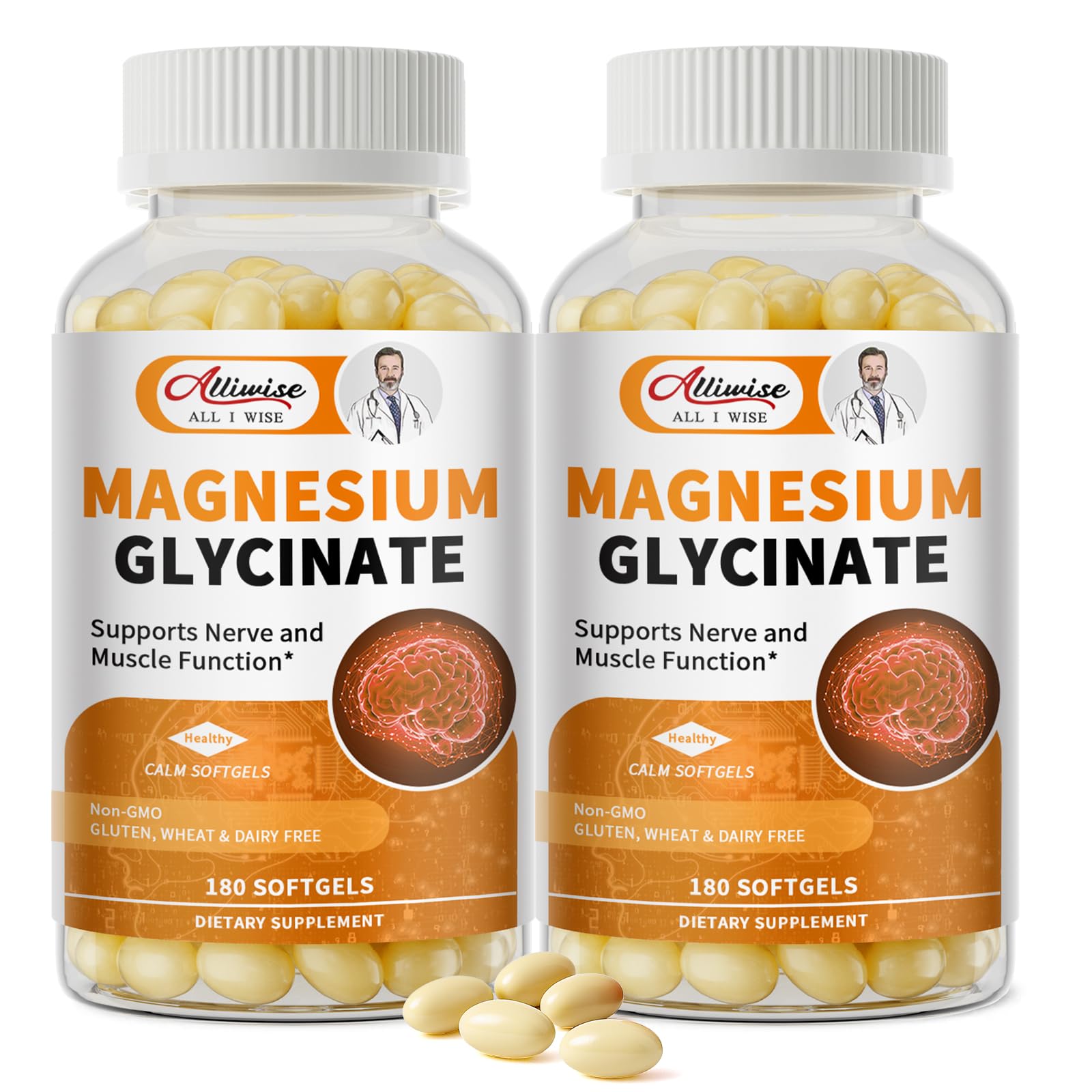Magnesium Glycinate 400mg Softgels,Small Easy to Swallow Magnesium Capsules | Magnesium Glycinate Supplement with High Absorption, Small Easy-To-Swallow Softgels Support Sleep, Muscle and Daily Calm