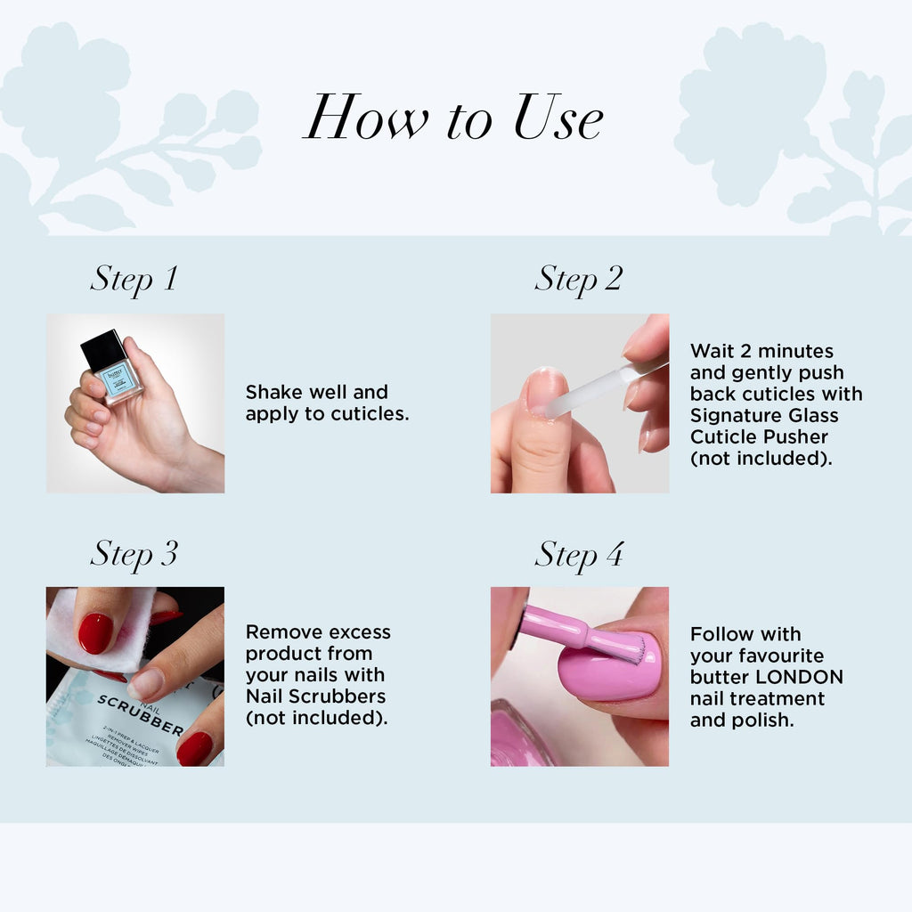 butter LONDON Cuticle Remover Liquid, Melt Away, Manicure and Pedicure Prep
