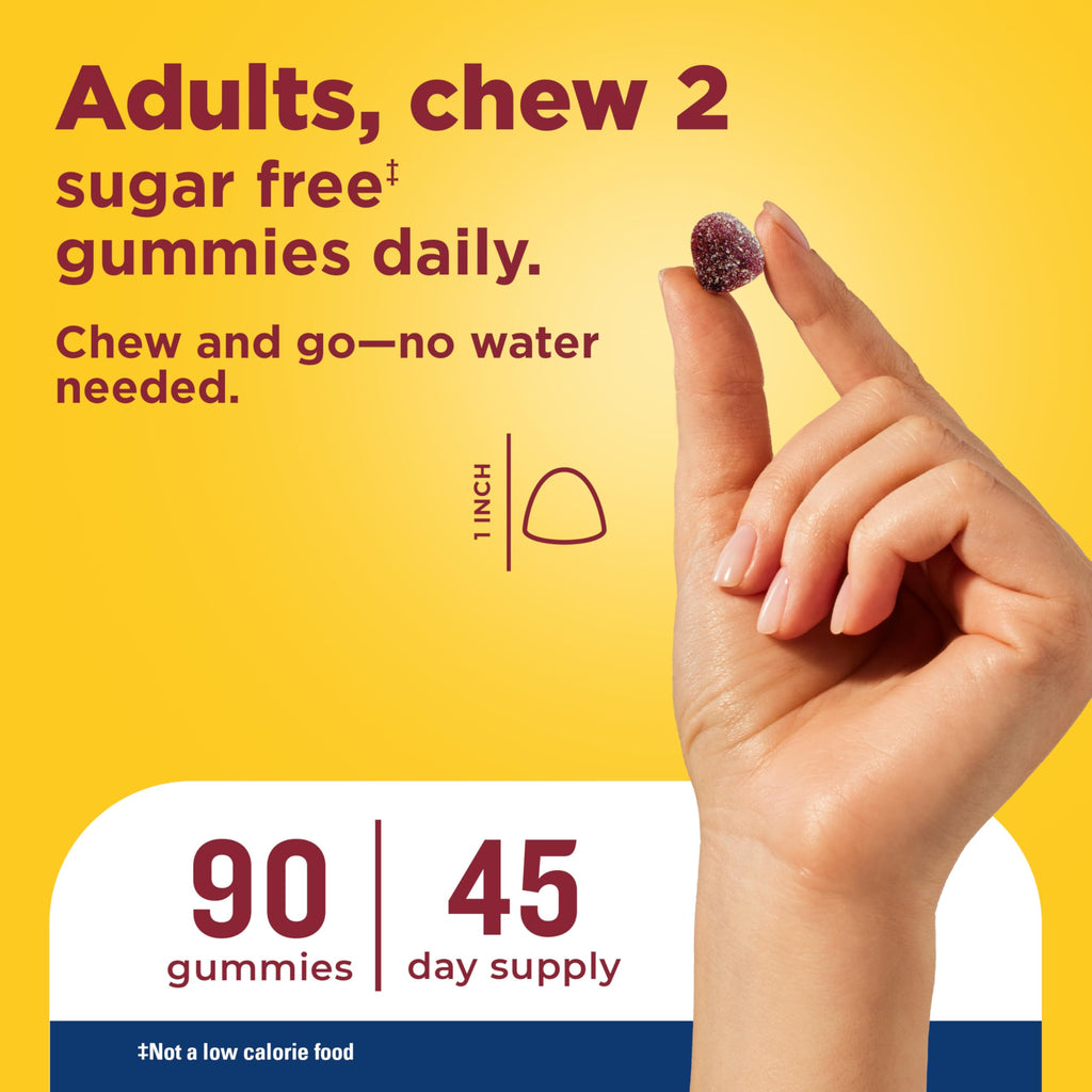 Nature Made Zero Sugar Multivitamin Men's Gummies, 90 Sugar Free Gummies | Men's Multivitamin Gummies for Muscle & Immune Support, Aspartame Free, Cherry Lime Flavor, 45 Day Supply