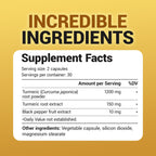 Dr. Berg (Only 2 Per Day) Turmeric Supplement with Black Pepper (BioPerine) - 1350 mg Turmeric Curcumin Supplement with 95% Curcuminoids – Turmeric Curcumin with Black Pepper – 60 Turmeric Capsules