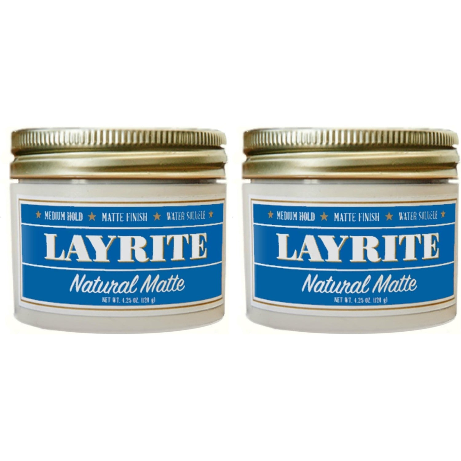 Layrite Natural Matte Cream, Basic, White, Mild Cream Soda, 4.25 Ounce