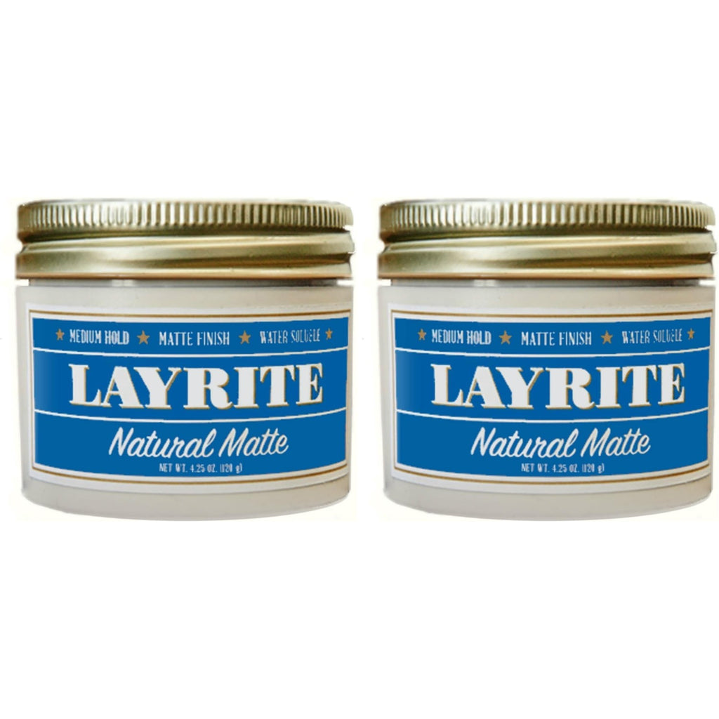 Layrite Natural Matte Cream, Basic, White, Mild Cream Soda, 4.25 Ounce