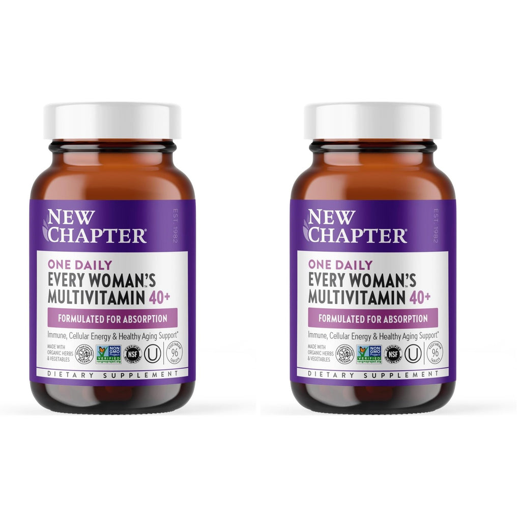 New Chapter Every Woman's One Daily 40+ Multivitamin, 72 Tablets | Supports Immune, Bone, Skin, and Cellular Energy Health, Non-GMO, Gluten Free, Dairy Free, Vegetarian and Kosher
