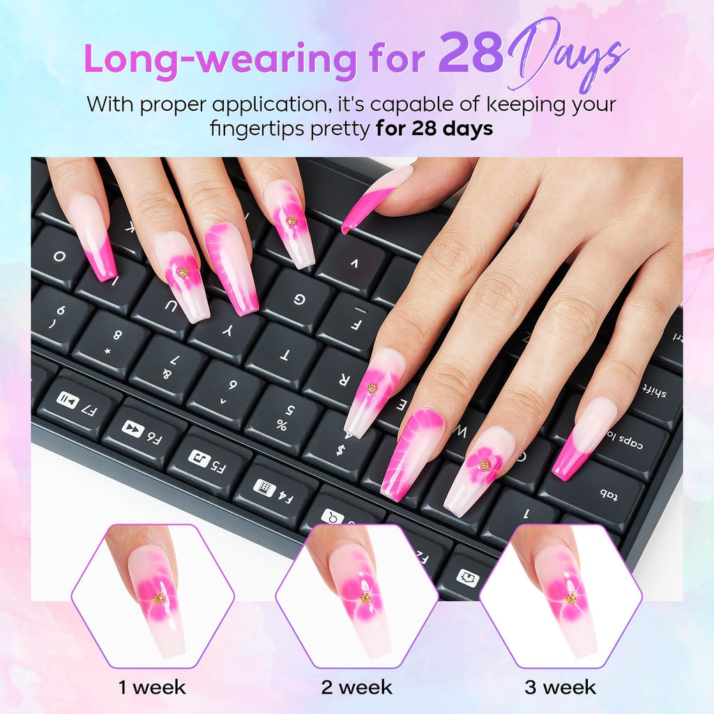 Buy now AIMEILI Nail Art Blossom Gel Nail Polish Soak Off UV LED Clear Blooming Gel Manicure 10ml at indiglob india