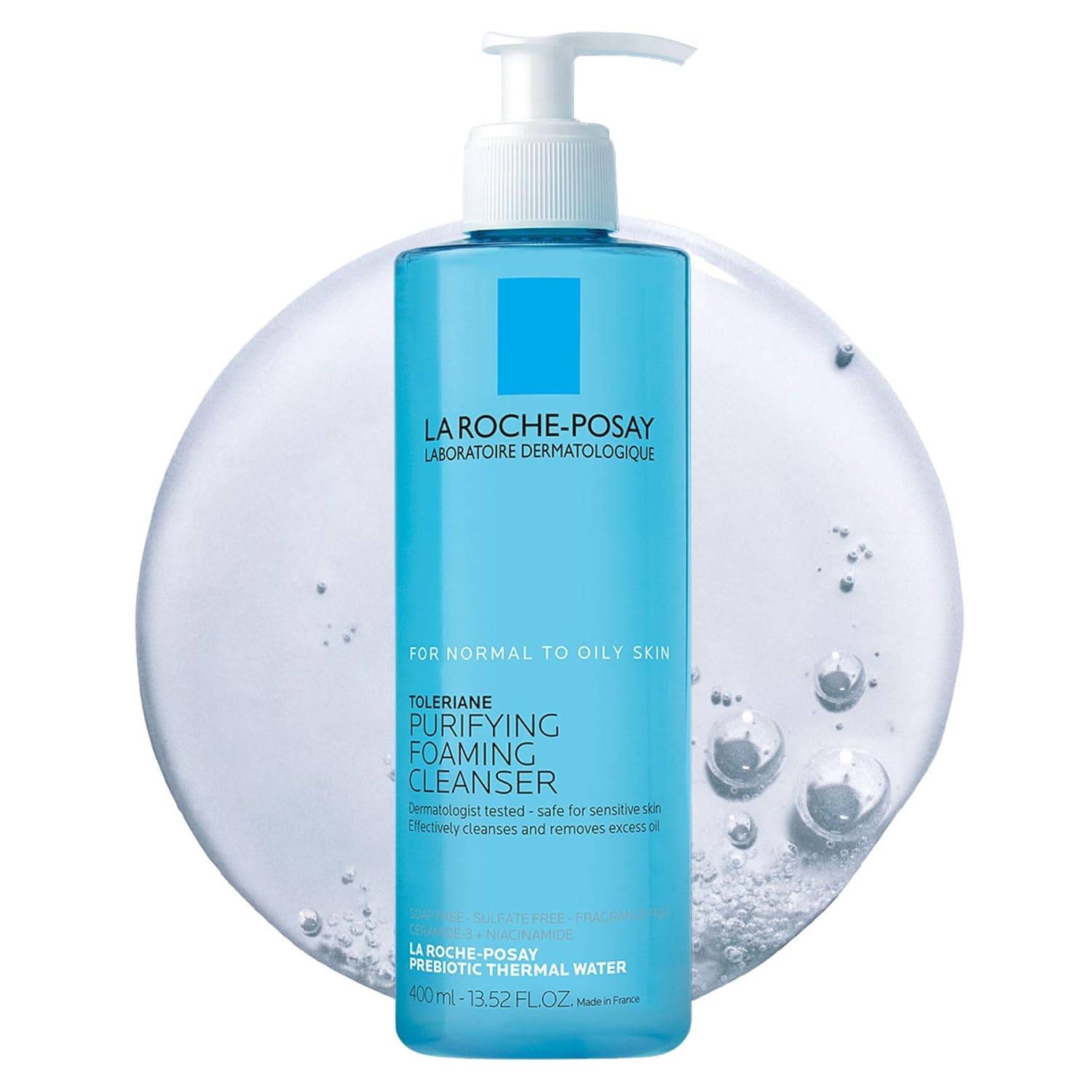 Buy now La Roche-Posay Toleriane Purifying Foaming Facial Cleanser, Oil Free Face Wash for Women & Men with Niacinamide + Ceramides, Pore Cleanser Safe For Sensitive Skin, Wonâ€™t Dry Out Skin, Soap Free 13.52 Fl Oz (Bottle) at indiglob india