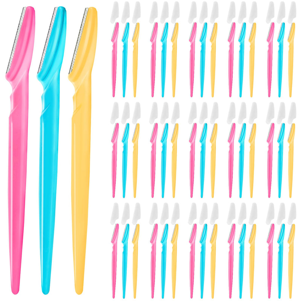 HFATMOS Eyebrow Razor, Face Razors for Women Men Multipurpose Exfoliating Face Shaver Facial Hair Removal Tools Eyebrow Trimmer with Protective Cover 12 Pcs