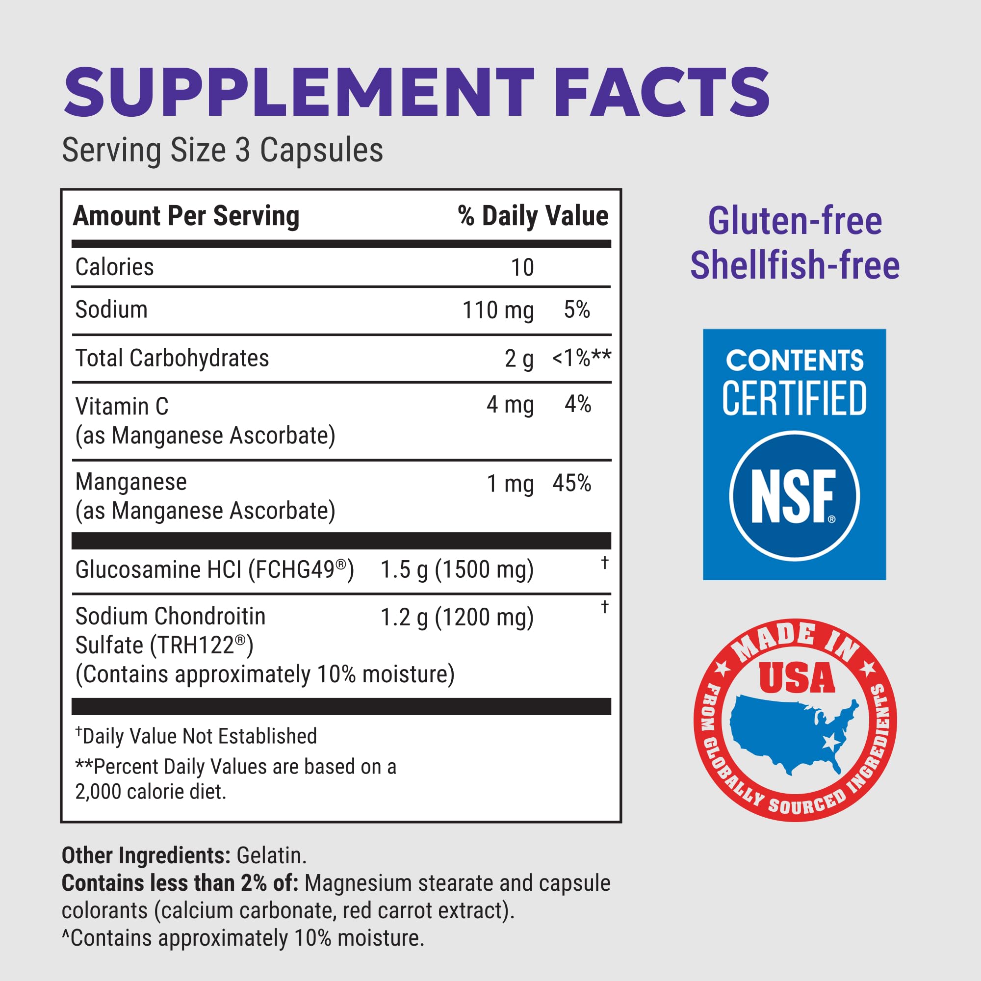 Nutramax Cosamin DS Joint Supplement, Glucosamine Chondroitin, 180 Capsules | Trademarked Glucosamine and Chondroitin for Joint Support, Clinically Proven in Published Studies, Third Party Tested