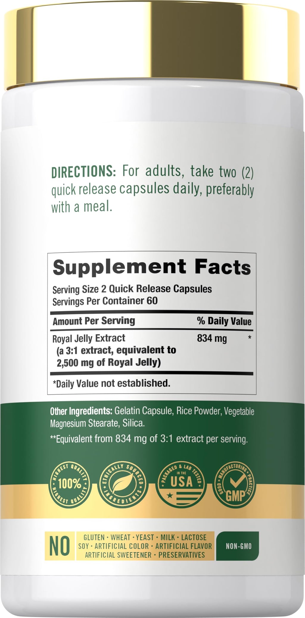 Carlyle Royal Jelly Supplement | 120 Capsules | Traditional Herbal Formula