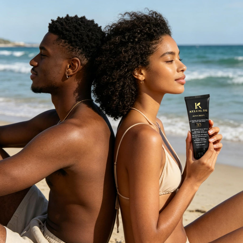 Black People Sunscreen SPF 30 Infused with Natural Ingredients and Formulated for Women of Color,No Synthetic Fragrance and Cruelty Free,Moisturizing Sun Protection,SPF 30-3.01 FL OZ/90ML