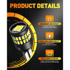 Buy now OXILAM Upgraded 912 921 LED Bulb Reverse Lights, Backup Light Bulbs for Car, 300% Higher Brightness 6000K White, Mini Size Non-polarity Canbus Error Free T15 906 W16W Bulb, Pack of 2 at indiglob india