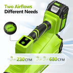 Electric Leaf Blower Cordless with 3.0Ah Battery and Charger, 680CFM 230MPH