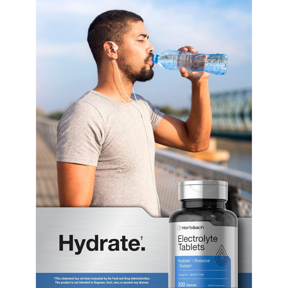 Horbäach Electrolyte Tablets | 200 Count | Helps Hydration & Balance