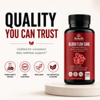Blood Flow Care Blood Circulation & Leg Vein Support, 120 Capsules | Horse Chestnut, Cayenne Pepper, Diosmin & Butcher's Broom for Healthy Blood Flow, Vascular Function & Leg Comfort