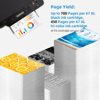 67XL Ink Cartridge for HP 67 XL Black Color 3Pack Replacement to 2852e 4200