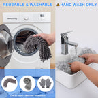 Duster with Extension Pole for Cleaning Ceiling Fans, High Ceilings, in Addition, Dusters for Cleaning Can Also Be Used for Low Places Cleaning, Such As Cabinets, Sofas, and Other Small Spaces.
