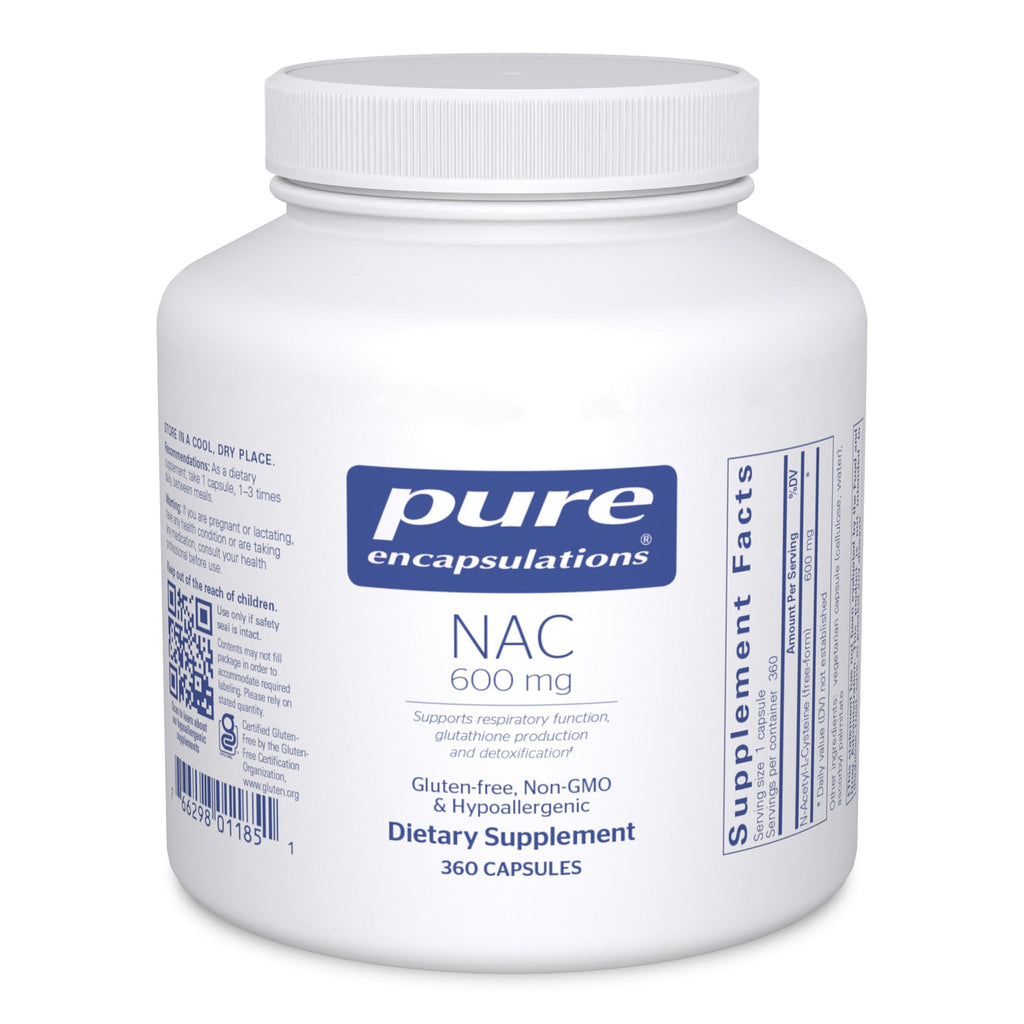 Pure Encapsulations NAC 600 mg, 90 Capsules | N-Acetyl Cysteine NAC Supplement for Lung Health and Immune Support*, Liver Support and Antioxidants*