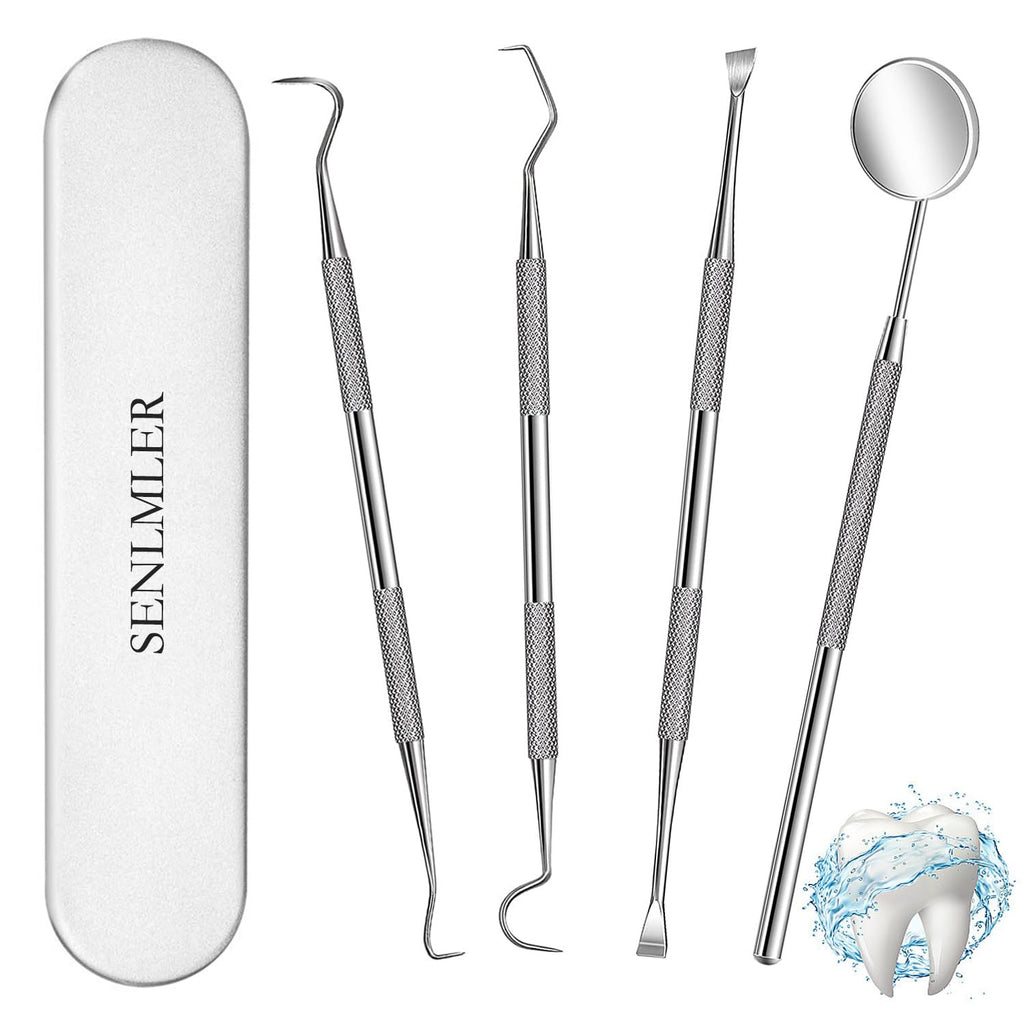 Dental Tools, Professional Plaque Remover Teeth Cleaning Tool Kit, Stainless Steel Dental Pick Tartar Scraper Tooth Cleaner, Oral Care Hygiene Set for Dentist Personal Pets with Storage Box