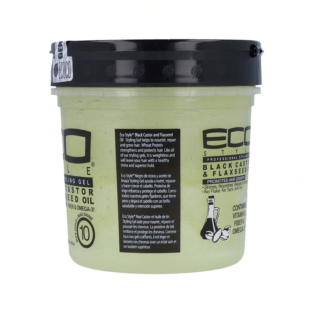 Buy now Eco Style Ecoco Gel - Black Castor Flaxseed Oil - Long Lasting Shine - Nourishes And Repairs Damaged Hair - Promotes Healthy Scalp - Provides Superior And Weightless Hold - Effortless Style - 16 Oz at indiglob india