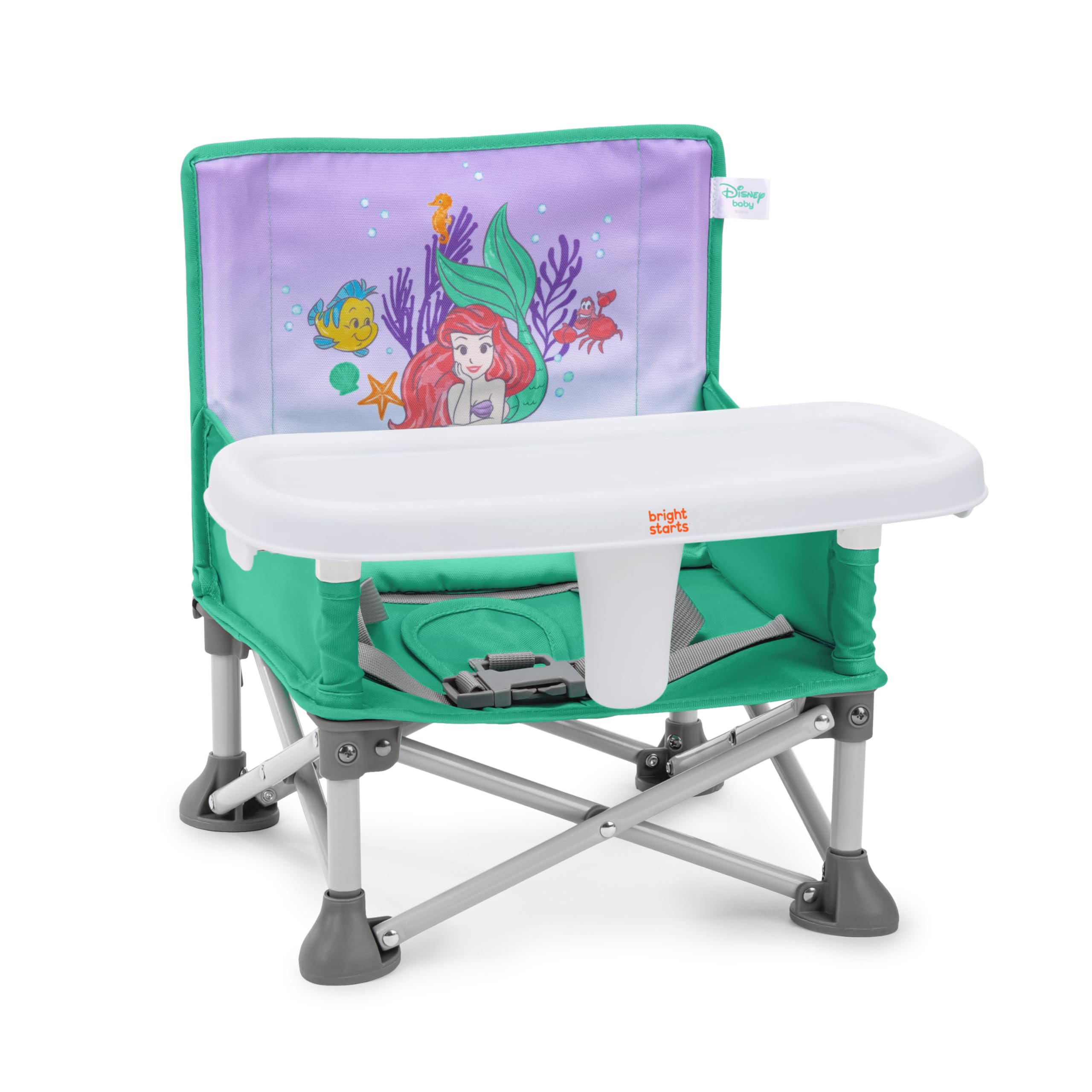 Buy now Summer by Bright Starts Pop 'N Sit Portable Booster Chair, Floor Seat, Indoor/Outdoor Use, Compact Fold, Green, 6 Mos - 3 Yrs Little Mermaid 1 Count (Pack of 1) at indiglob india
