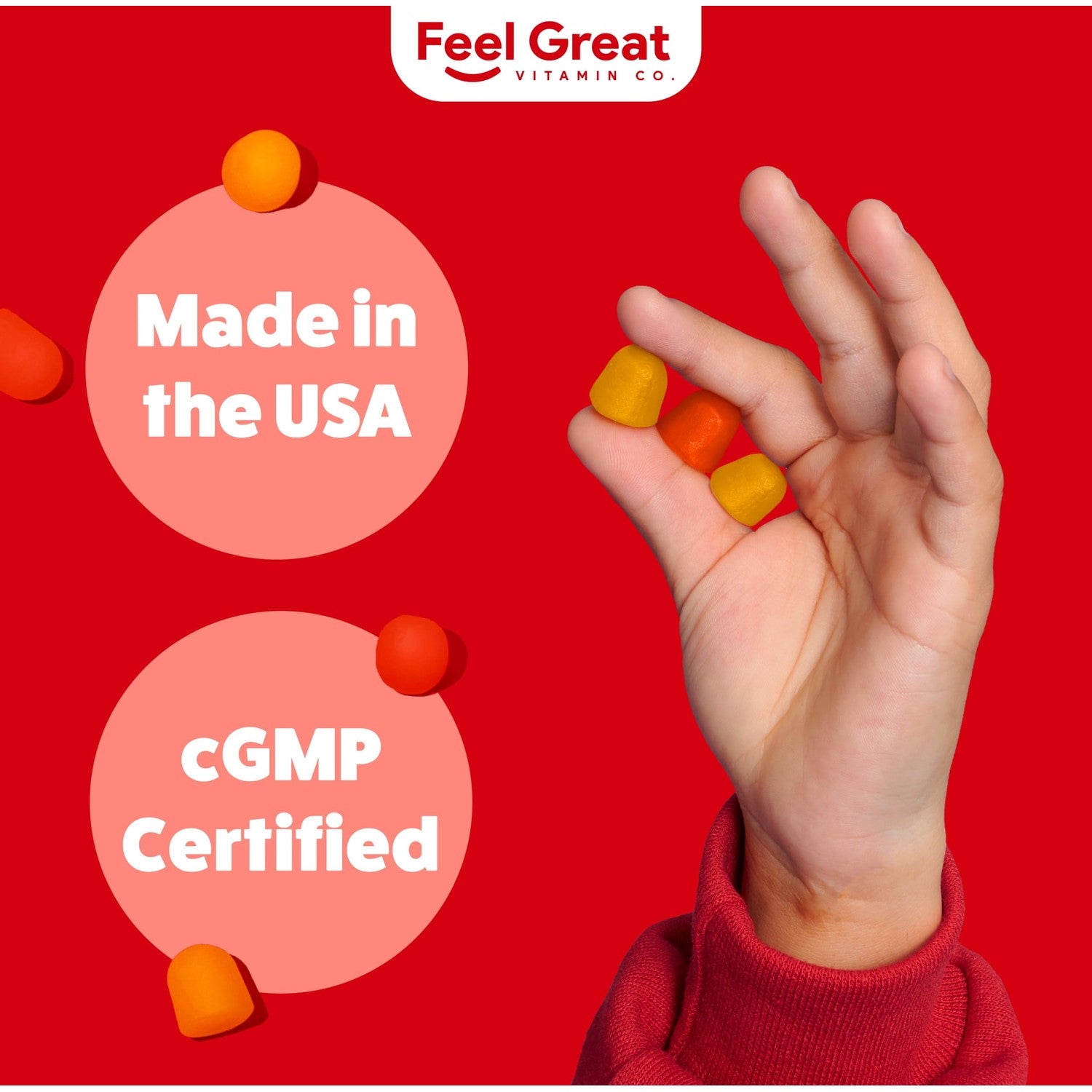Feel Great Kids Omega 3 DHA Gummies, Plant-Based, No Fishy Taste, 60ct | Plant-Based DHA from Algae, Omega 3-6-9, Brain & Vision Support, Vegetarian, No Fishy Aftertaste