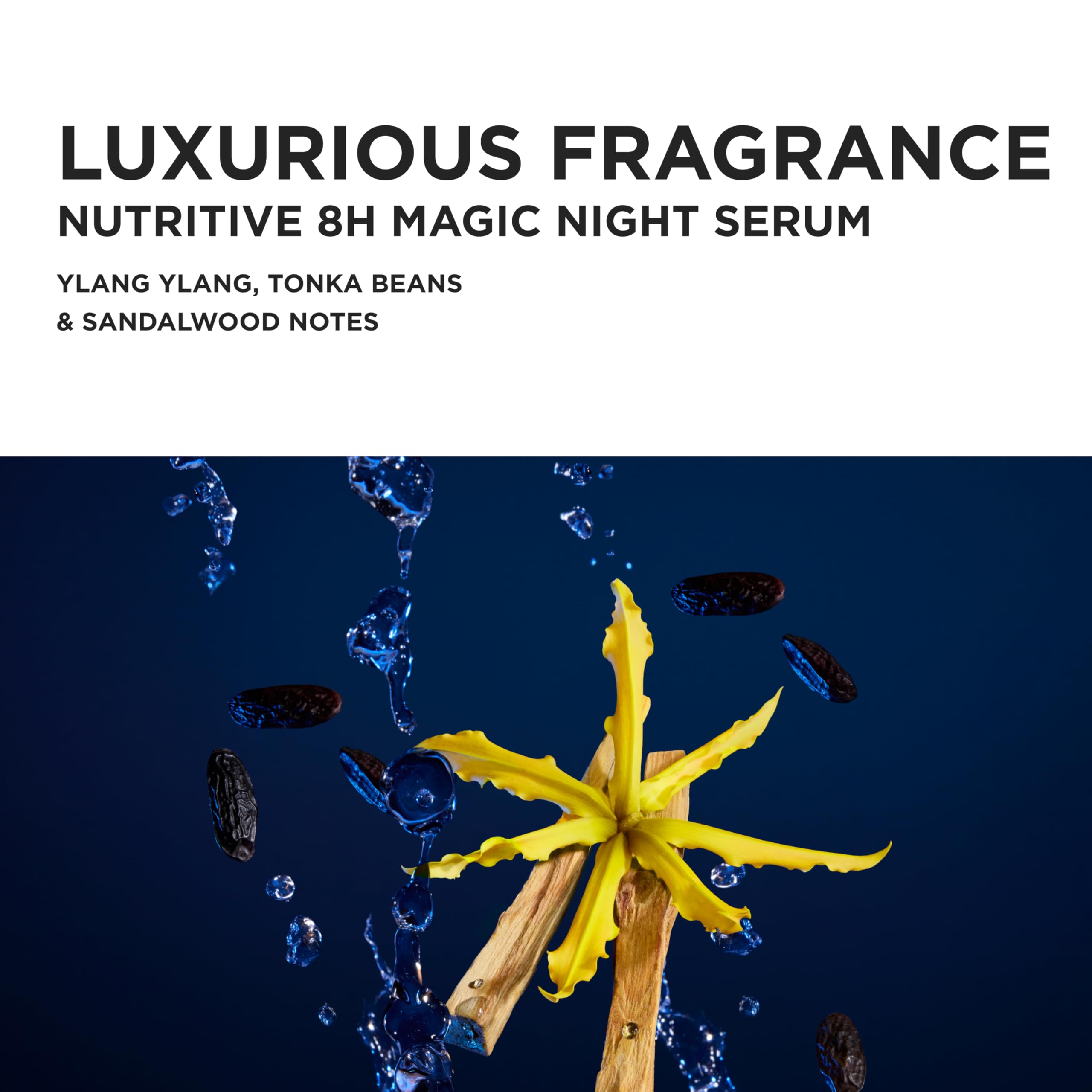 Kerastase Nutritive 8H Magic Night Serum - Overnight Treatment for Dry Hair, Enhances Shine, Nourishes and Reduces Frizz, With Plant-Based Proteins, For All Hair Types
