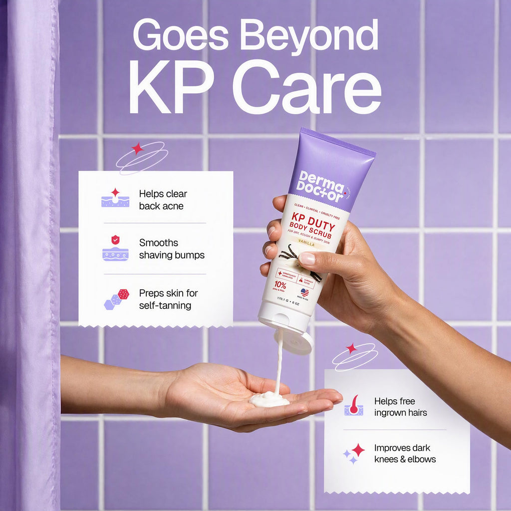 DERMAdoctor KP Bump Eraser Body Scrub, 10% AHAs + PHAs, Rough & Bumpy Skin