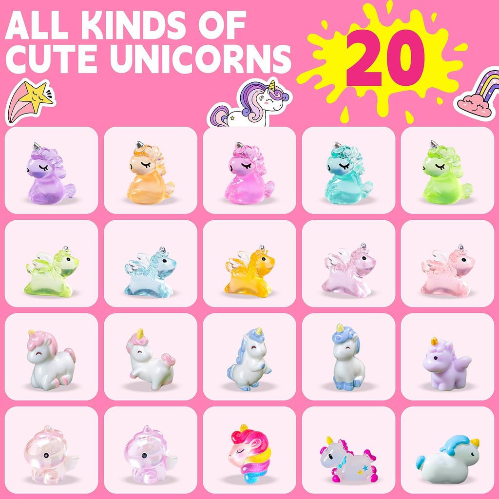 20 Pack Unicorn Bath Bombs for Kids Girls with Toys inside Kids Bath Bombs with Surprise Birthday Gifts for Girls Age 3 4 5 6 7 8 9 10 Years Old Bubble Bath Organic Natural Christmas Stocking Stuffers