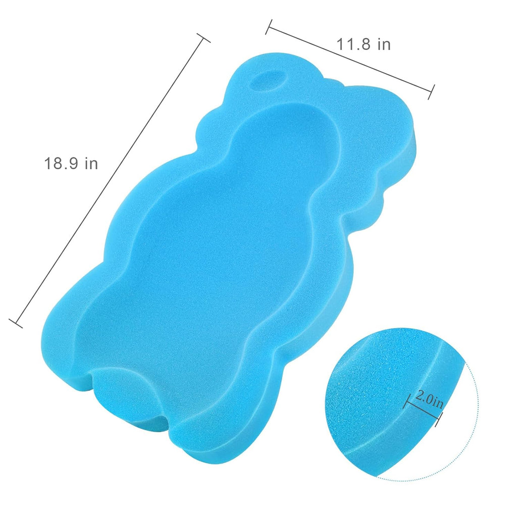 Buy now Baby Bath Cushion Infant Sponge Mat, Toddler & Newborn Bath Pad - Blue at indiglob india