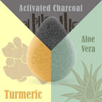 Buy now myHomeBody Natural Konjac Facial Sponges â€“ Teardrop Shape - for Gentle Face Cleansing and Exfoliation - with Activated Charcoal and Aloe Vera, Set of 4 at indiglob india