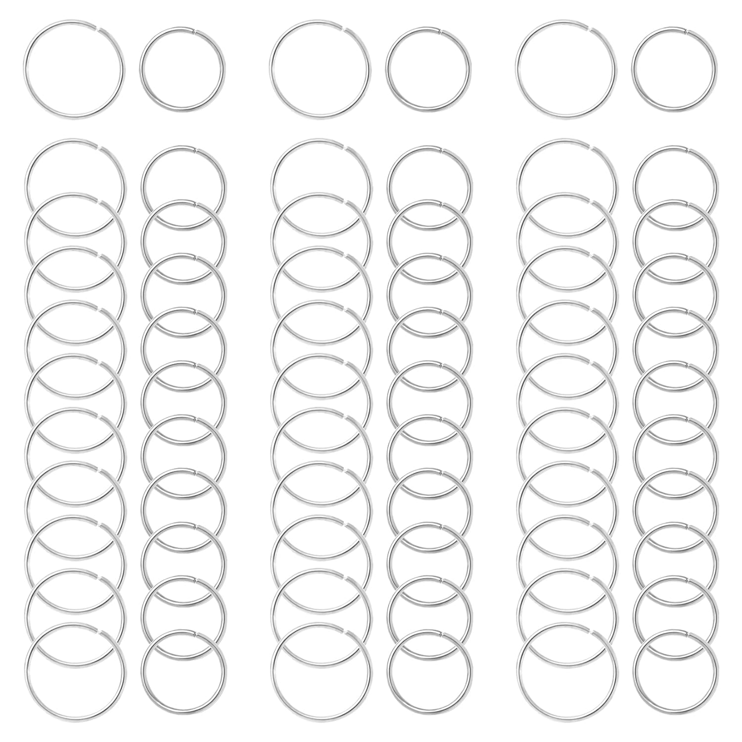 Buy now Nydotd 180 Pieces Hair Rings, Braid Rings, Loop Clips, and Hoops - 3 Colors, 2 Sizes, Women's Fashion Hip-Hop DIY Hair Clip Accessories for Dreadlocks 1 Count (Pack of 180) Silver at indiglob india