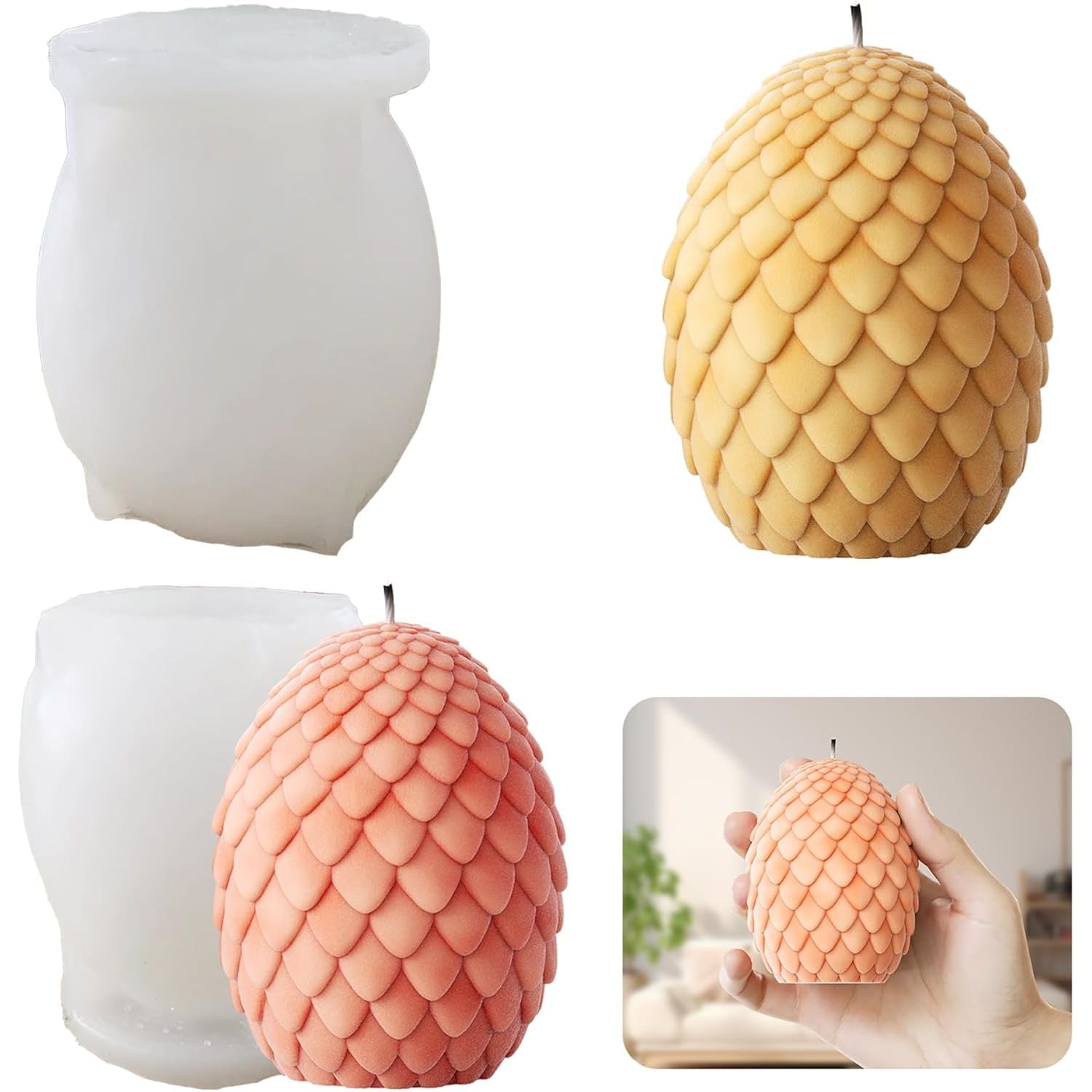 Buy now 4 Pack Chamomile & Daisy Resin Candle Mold - Single & Four Flower Designs ehd-egg-dn-e1 at indiglob india