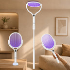 Electric Fly Swatter Racket 5000V Bug Zapper with Power Display