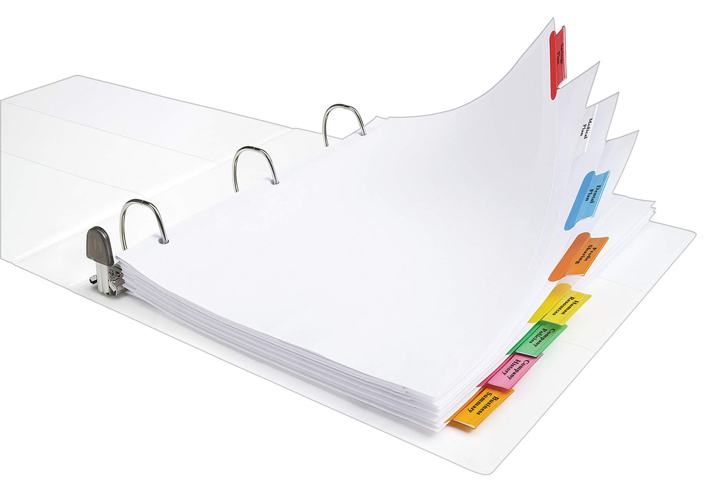 Avery® Paper Dividers, Insertable Big Tab™, 8-Tab, Color, 1 Set
