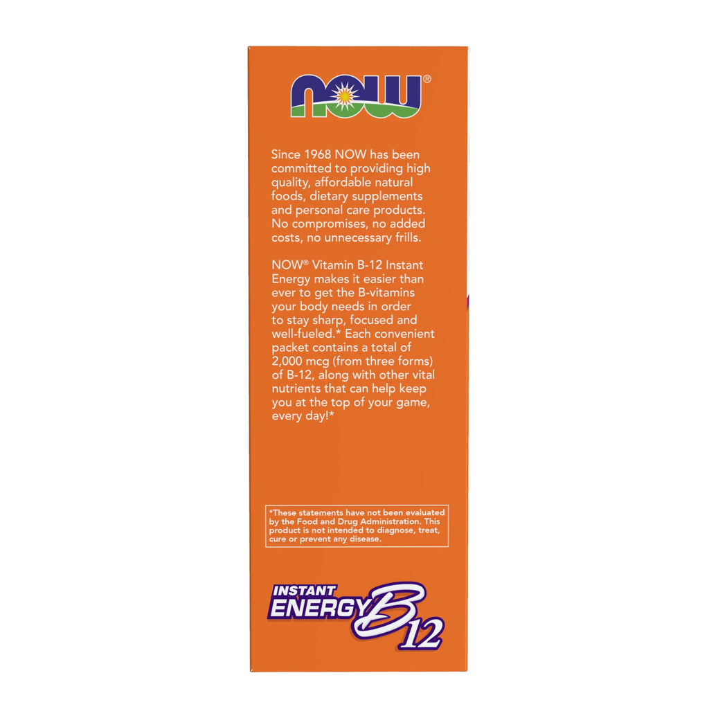 Buy now NOW Supplements, Instant Energy B-12 (2,000 mcg of B-12 per packet), Cellular Energy Boost*, 75 Packets at indiglob india