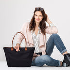 Buy now GM LIKKIE Shoulder Tote Bag for Women, Nylon Top-Handle Purse, Foldable Weekend Hobo Handbag (Black2) at indiglob india