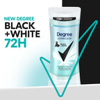 Degree Women's Black+White 4 Count Antiperspirant Balm 2.6 oz - Protects from Deodorant Stains, Fresh Scent, 48H Non-Stop Protection | For black & white clothes, Helps reduce marks & stains, With MotionSense, Fresh scent