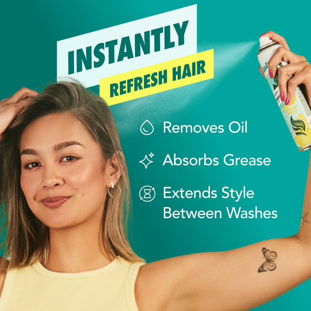 Batiste Original Dry Shampoo, Absorbs Oil & Grease, Classic Clean Scent, 3.81 oz. (Pack of 2)