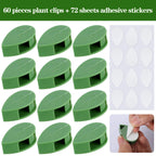 Geiserailie 60 Plant Climbing Clips Wall Fixture with 72 Stickers for Vine