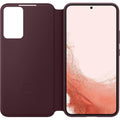 Buy now SAMSUNG Galaxy S22+ S-View Flip Cover, Protective Phone Case, Tap Control, Cutting Edge Design, US Version, Burgundy,EF-ZS906CEEGUS Default at indiglob india
