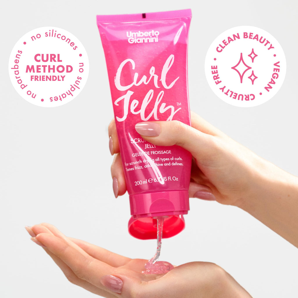 Buy now Umberto Giannini Curl Jelly Scrunching Jelly 6.7 fl Oz - Frizz Solution Defining Hair Gel for 2a-4c Curly, Wavy, Coily Hair - Vegan & Cruelty-Free at indiglob india