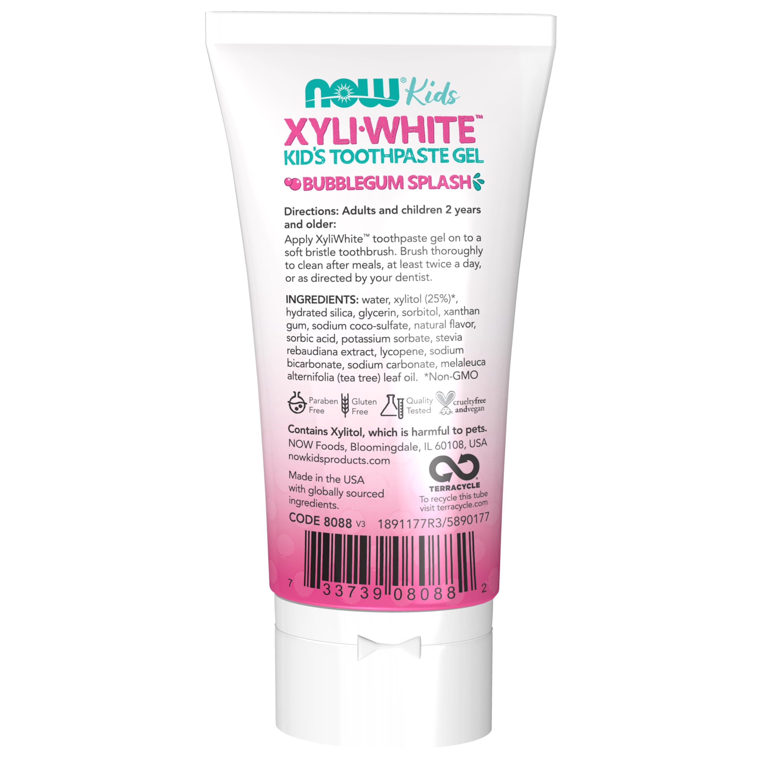Buy now NOW Foods Solutions, XyliwhiteÆ’?â€º Toothpaste Gel for Kids, Bubblegum Splash Flavor, Kid Approved! 3-Ounce, packaging may vary at indiglob india