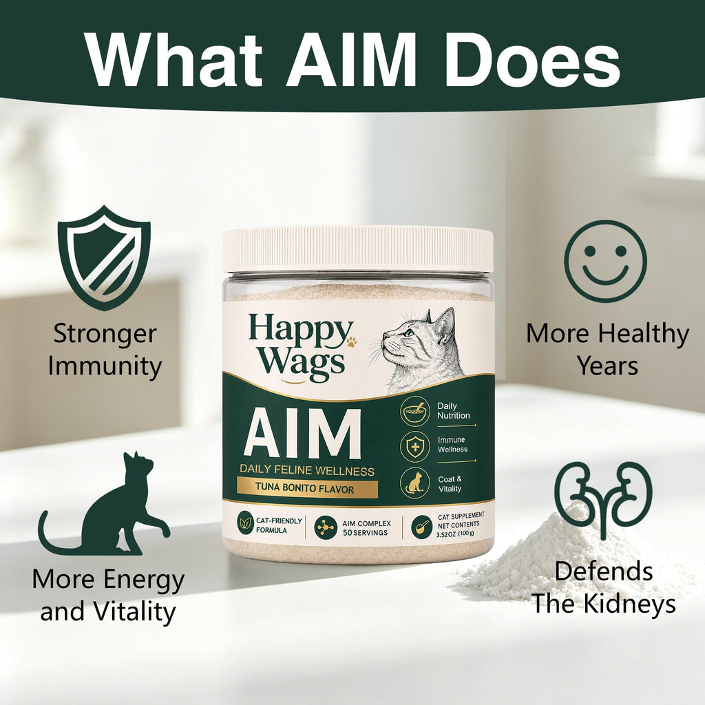 Happy Wags Aim Powder for Cats - 50 Servings