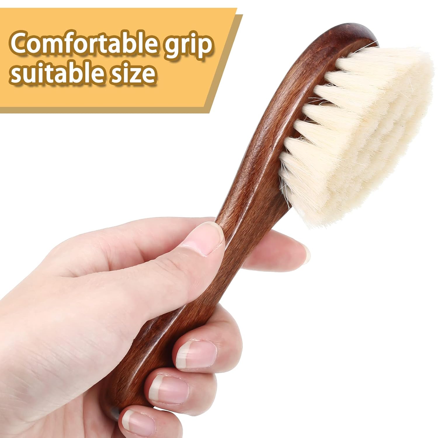 Buy now Shappy 2 Pieces Barber Fade Brush Men Beard Brush Neck Duster Cleaning Grooming Tool Soft Beard with Wooden Handle for Barber Hair Cutting Kits(Black, Red) at indiglob india