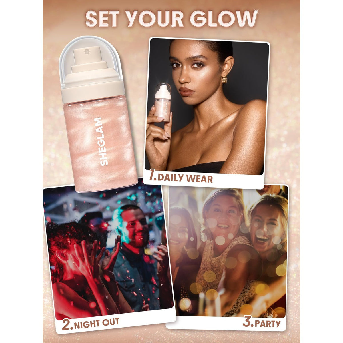 SHEGLAM Light Me Up Luminous Waterproof Makeup Long Lasting Setting Spray
