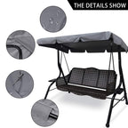 Buy now Swing Chair Canopy Replacement, 2 Seater Garden Seat Cover, Waterproof Windproof Anti-UV Heavy Duty Rip Proof Hammock Top Outdoor Furniture Covers (Grey, Small), Gray at indiglob india