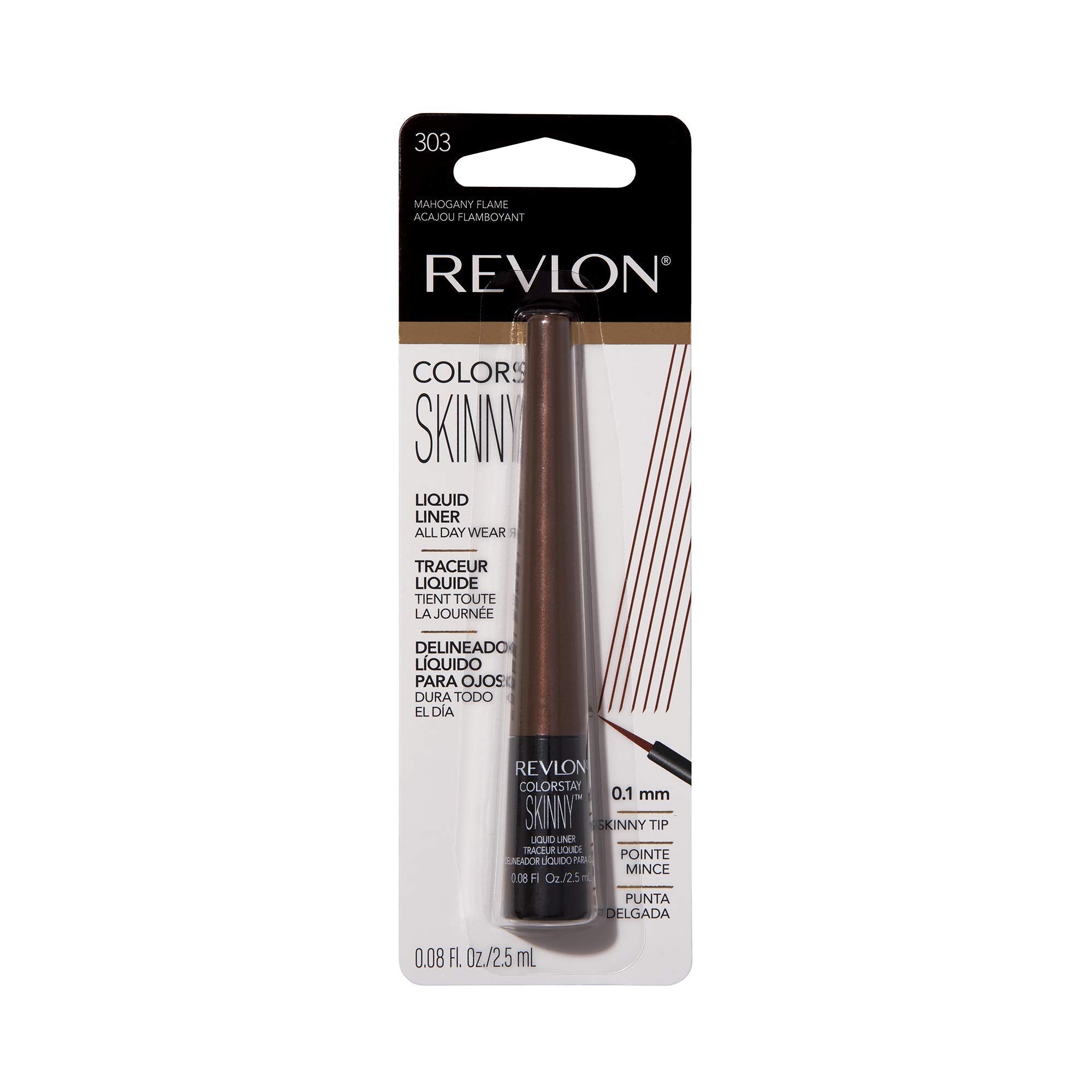 Buy now Revlon Skinny Liquid Eyeliner, ColorStay Eye Makeup, Waterproof, Smudge-proof, Longwearing with Ultra-Fine Tip, Mahogany Flame, 0.08 oz at indiglob india