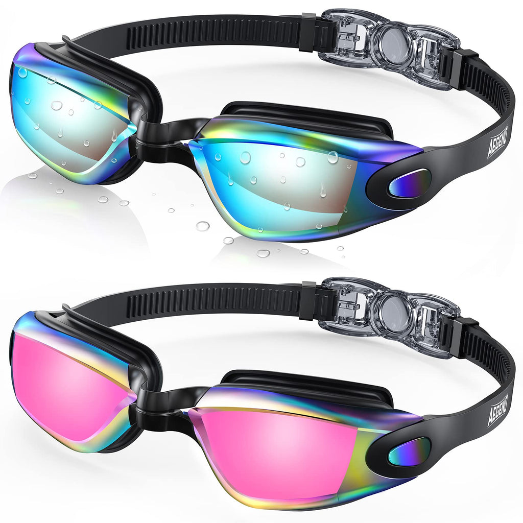 Buy now Aegend Swim Goggles, 2 Pack Swimming Goggles No Leaking Adult Men Women Youth at indiglob india