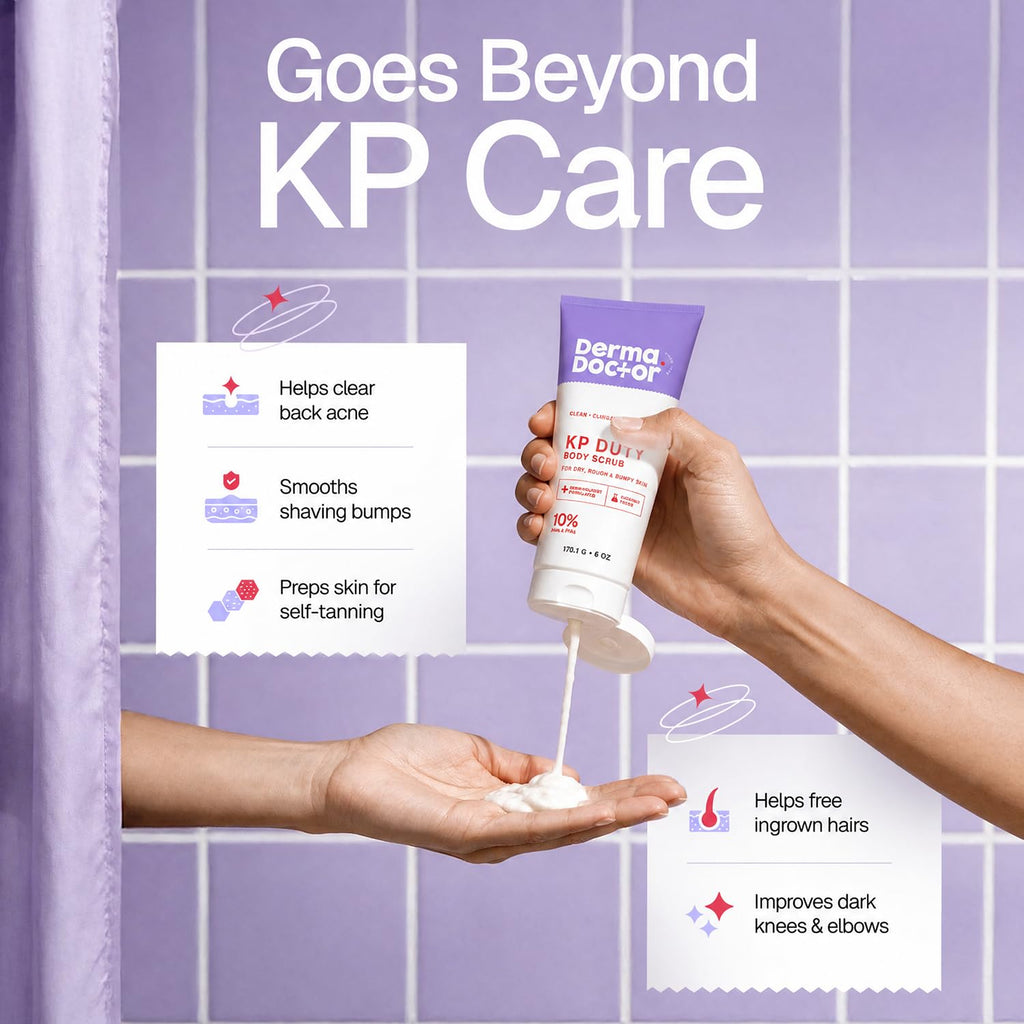 DERMAdoctor KP Bump Eraser Body Scrub, 10% AHAs + PHAs, Rough & Bumpy Skin